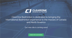 Desktop Screenshot of clearonebadminton.com
