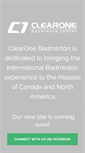 Mobile Screenshot of clearonebadminton.com