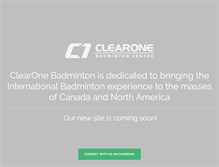 Tablet Screenshot of clearonebadminton.com